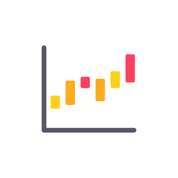 股票市场图表平坦图标。像素完美。移动和网络。图片下载