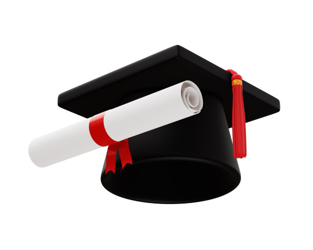 毕业帽与文凭，3d渲染图片下载