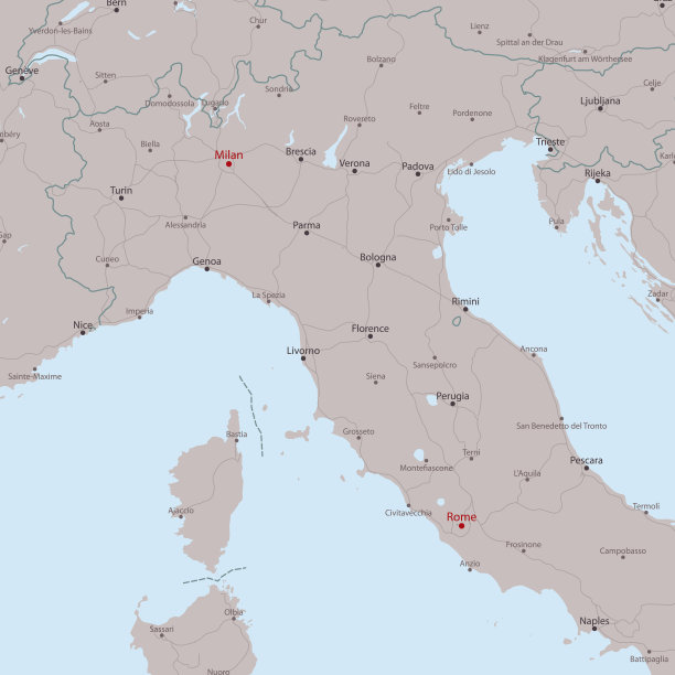 旅行矢量地图罗马米兰图片下载