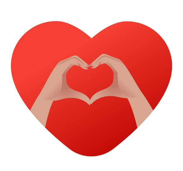 双手做一个心形图片下载