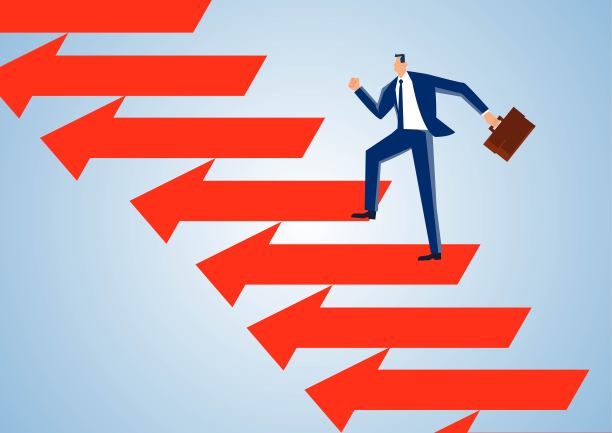 商人拾级而上，事业发展与提升，自我提升与挑战，企业文化为经营理念图片下载