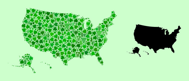 美国领土地图-拼贴的葡萄酒和图片下载