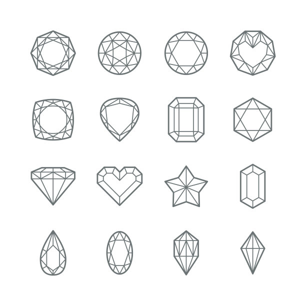 宝石矢量图标图片下载