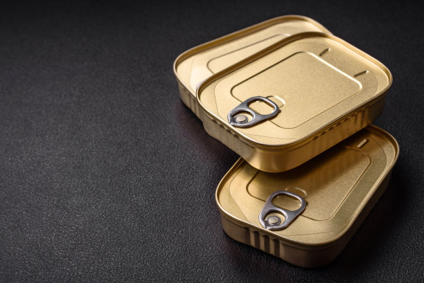 带钥匙的锡或铝长方形罐头图片下载