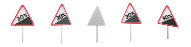 3d渲染陡峭攀登30个不同位置的图标集。3d渲染路标概念图标集。陡峭的上升图片下载