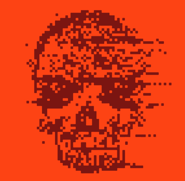 幽灵骷髅像素艺术图片下载