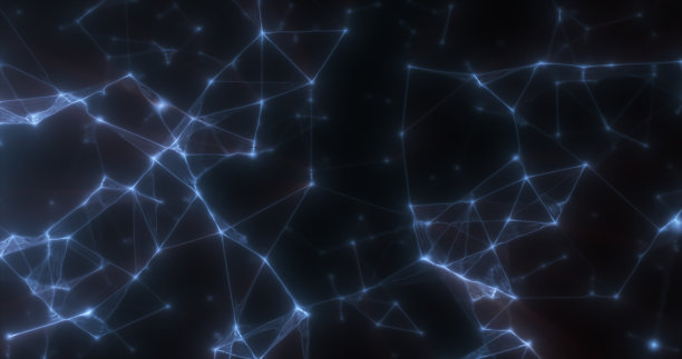 抽象的蓝色丛线三角形能量神奇的背景图片下载