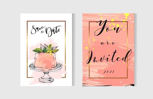 保存日期，婚礼邀请卡图片下载