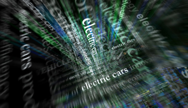 电动汽车电动汽车可持续和清洁交通标题媒体3d插图图片下载