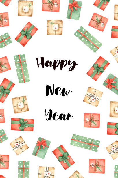 圣诞贺卡、请柬装在彩色礼盒里。节日礼物。准备庆祝圣诞节和新年。图片下载