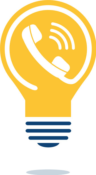 电话及球泡灯标志模板设计图片下载