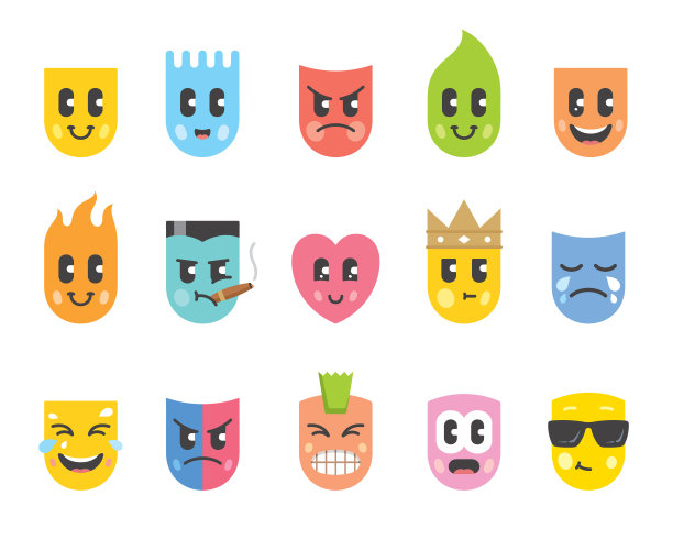 丰富多彩的表情符号集图片下载