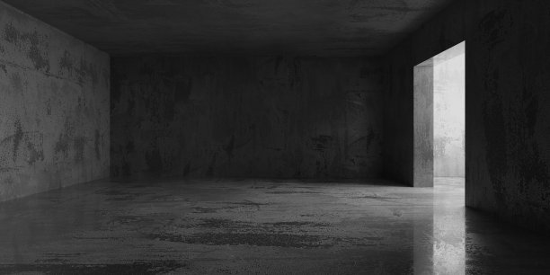 抽象室内设计的混凝土房间。建筑的背景图片下载