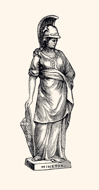 密涅瓦:手工艺品，职业，艺术和战争之神- xxxl与许多细节-图片下载