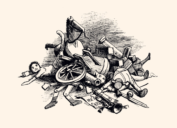 破碎的玩具- xxxl与许多细节-图片下载