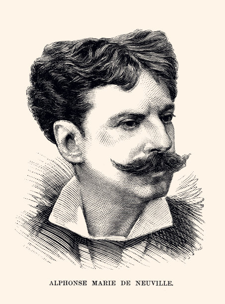 ALPHONSE MARIE DE NEUVILLE，插画家和军事艺术家(XXXL有很多细节)图片下载