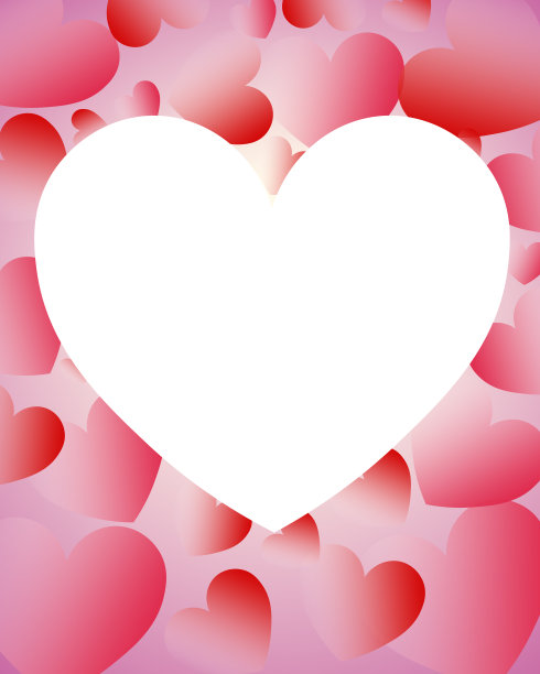 矢量模板邀请或卡片与心图片下载