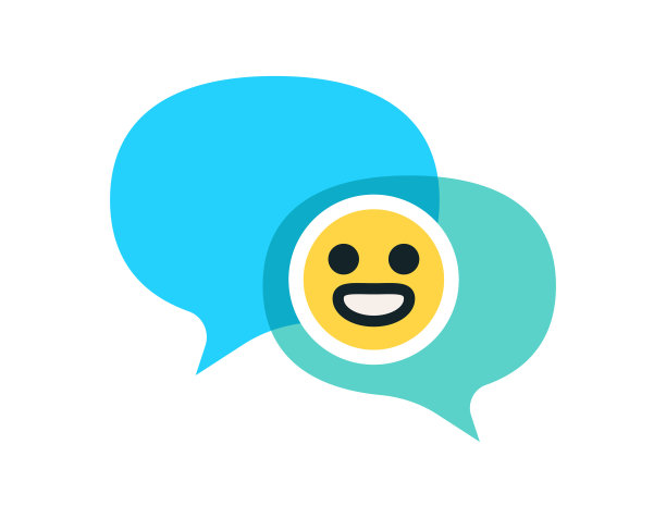 表情符号对言论泡沫的反应图片下载