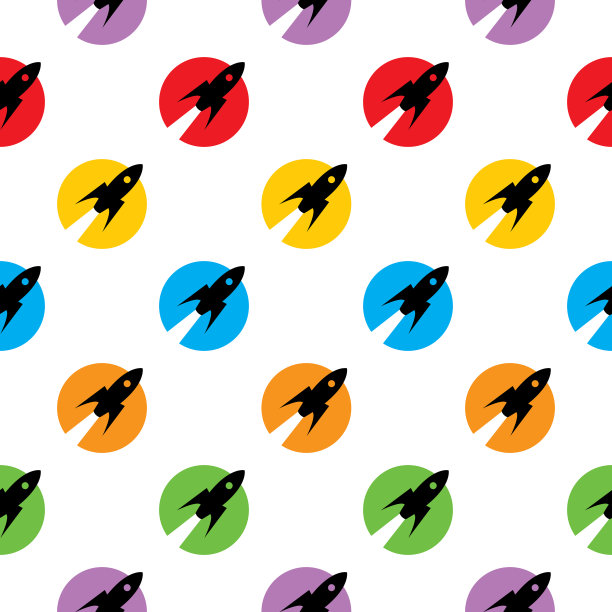 火箭圈无缝图案图片下载