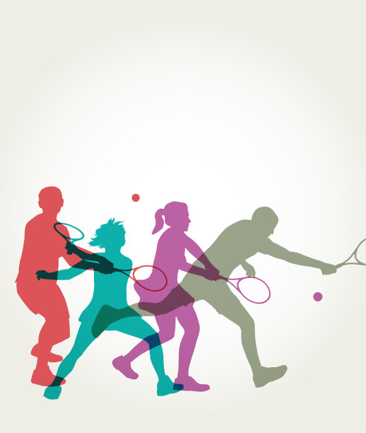 网球运动员-男性和女性图片下载
