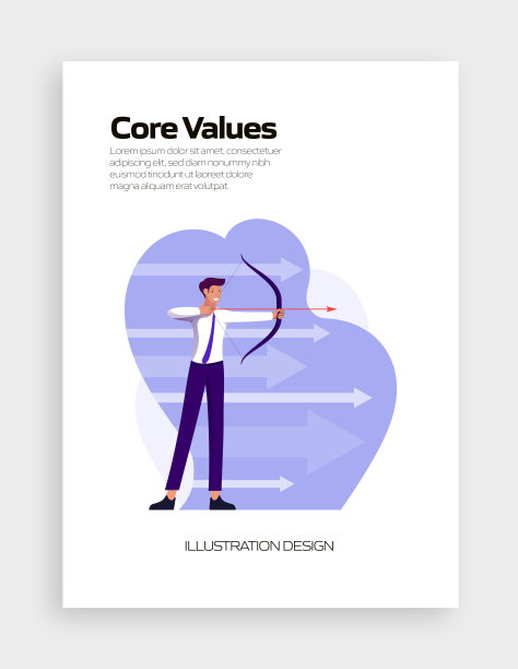 核心价值观概念矢量插图网站横幅，广告和营销材料，在线广告，业务演示等。图片下载