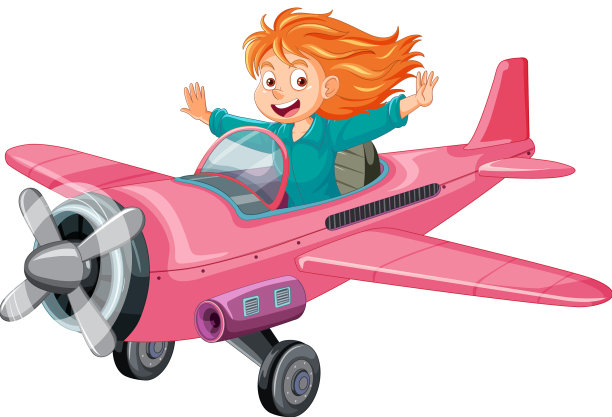驾驶喷气式飞机的女飞行员图片下载