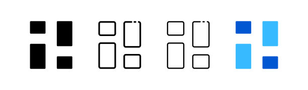 小部件。不同的风格，颜色，小部件图标。矢量图标。图片下载