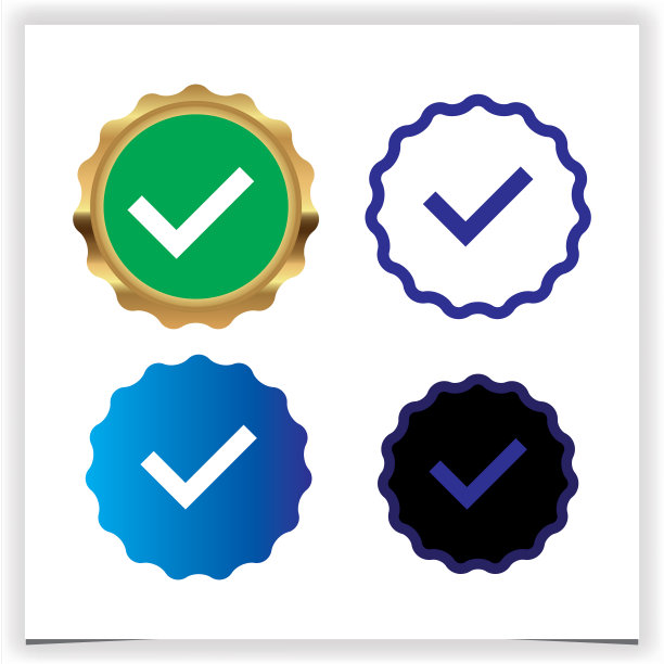 矢量批准图标。白色检查标记与圆形闪耀星贴纸标签隔离在白色背景上。平面矢量图标设计元素的Web模板溢价图片下载