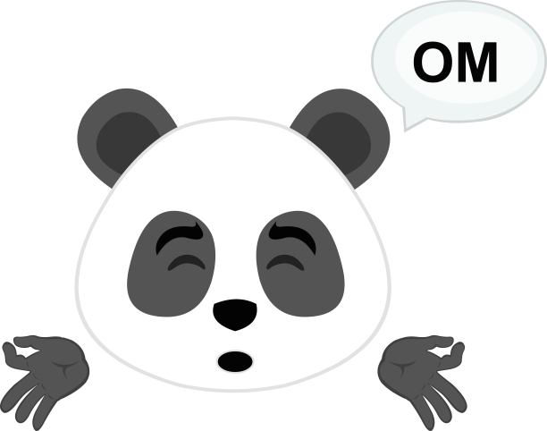 矢量头熊猫冥想图片下载