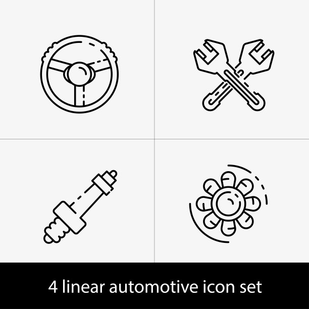 4线性图标集图片下载