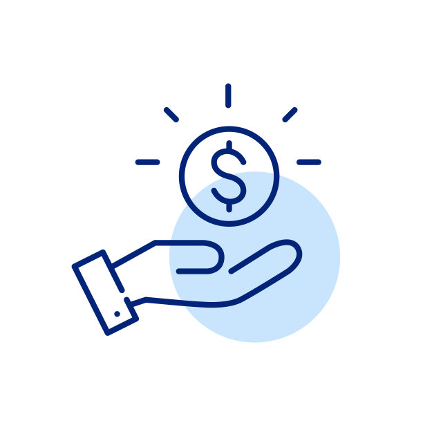 手里拿着美元符号的闪闪发光的硬币。现金支付，收益和投资工具。像素完美，可编辑的笔触图片下载