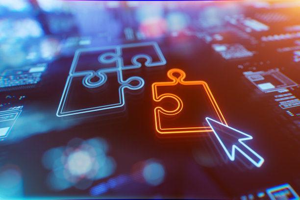 将拼图连接在一起。图片下载