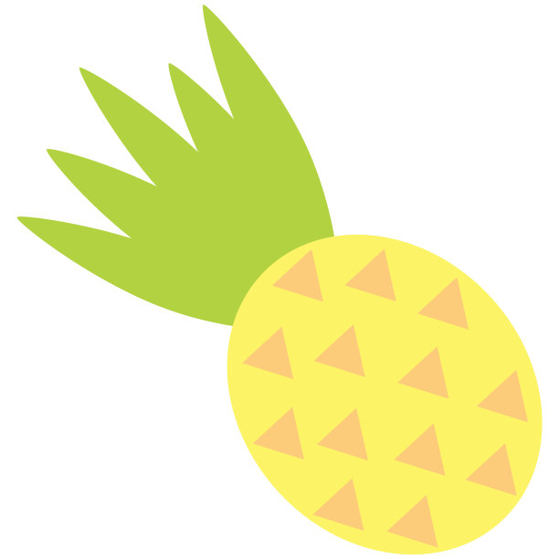 简单的菠萝孤立在白色背景。图片下载