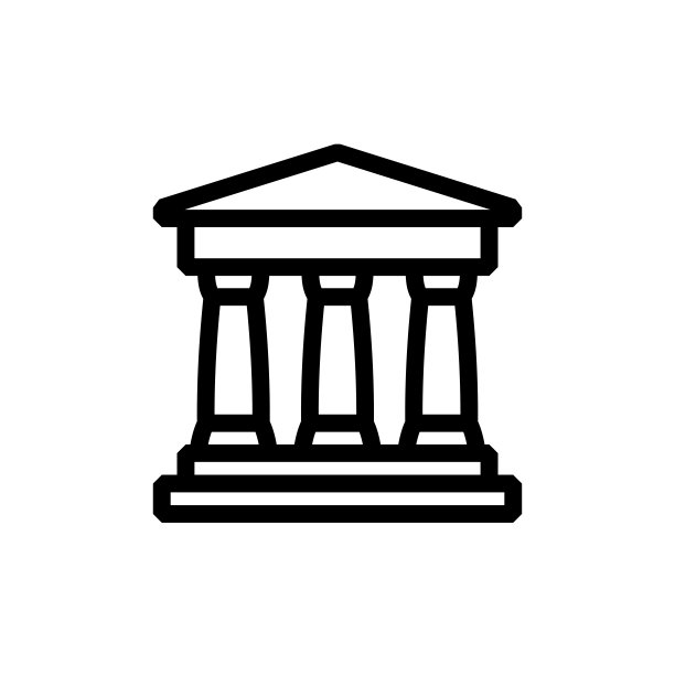 古希腊神庙的标志。历史和博物馆的象征。图片下载