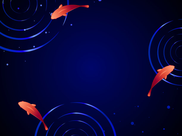 豪华的涟漪和金鱼的背景图片下载