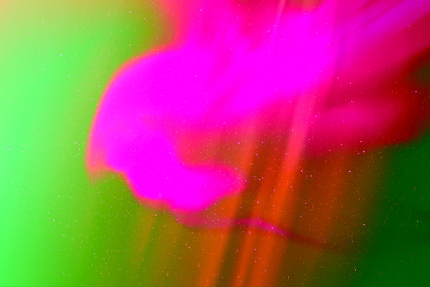 蓝红色的北极光图片下载