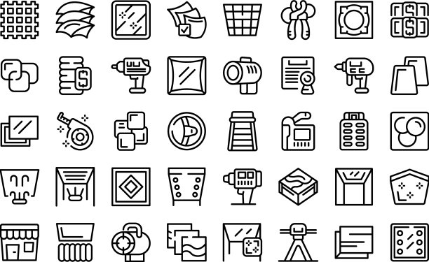 拉伸天花板图标设置轮廓能量图片下载