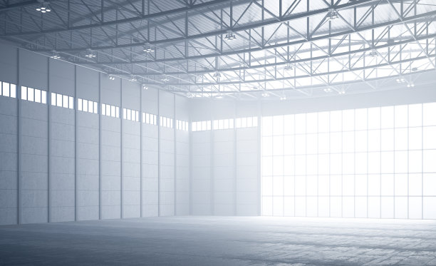 空荡荡的工业大厅图片下载