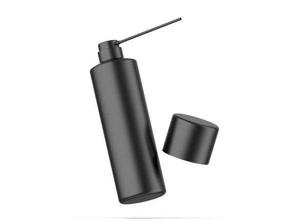 空白气雾剂喷雾罐与吸管管模板模型，3d渲染插图。图片下载