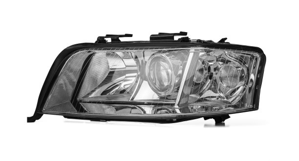 汽车前灯孤立在白色背景上。图片下载