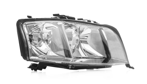 汽车前灯孤立在白色背景上。图片下载