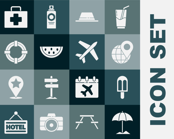 沙滩冰淇淋遮阳伞图片下载