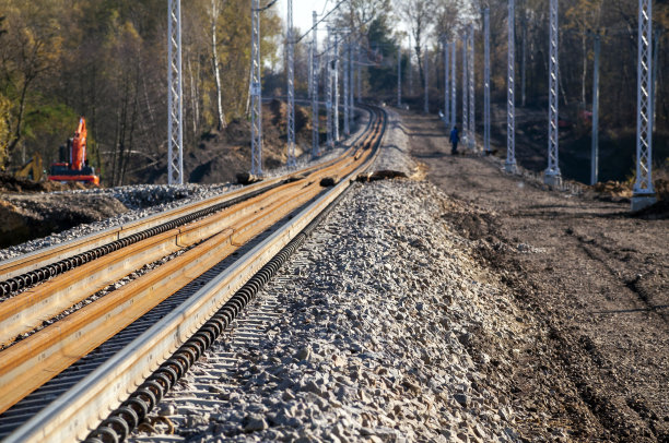 建设中的铁路视图图片下载