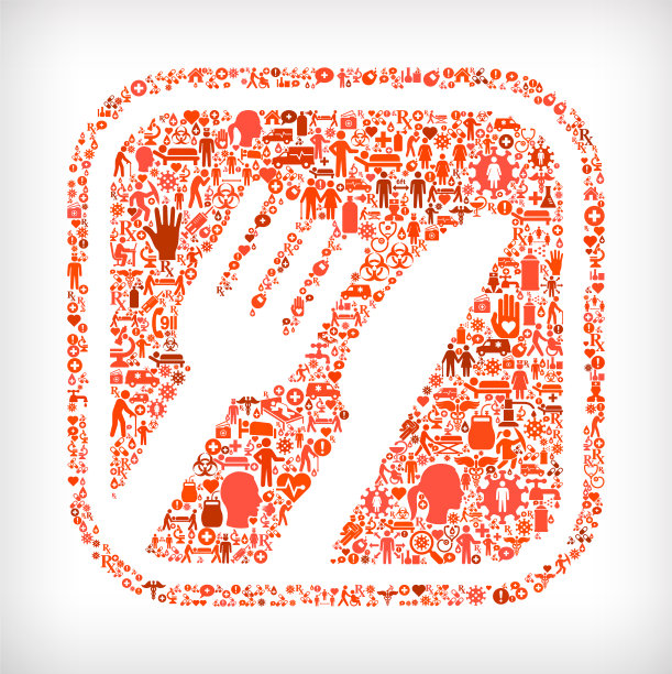 流感冠状病毒图标模式图片下载