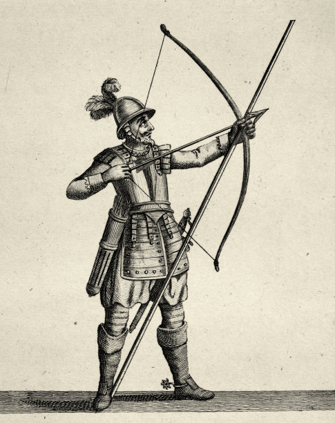 弓箭手，长枪手，双臂步兵，弓和长矛，战争史，17世纪武器和盔甲图片下载