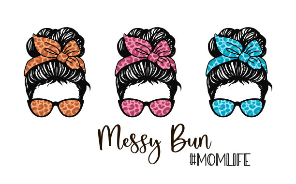 凌乱的圆面包女孩与凌乱的圆面包和眼镜紫色图片下载