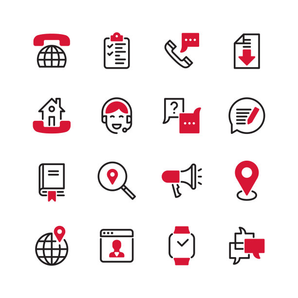 联系我们-黑线加彩色图片下载