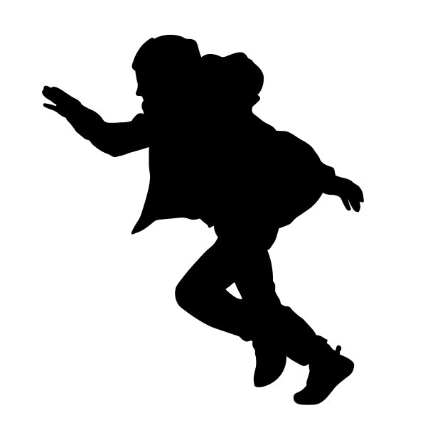 穿着秋衣的小女孩在逃亡图片下载