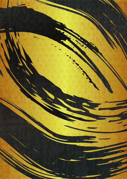 麻叶图案。金色渐变背景插图。日本模式图片下载