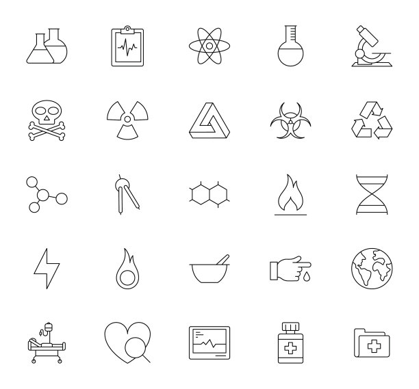 医药图标套装图片下载